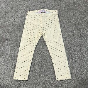 Sweet‎ honey cream leggings with blue polka dots size 18 months